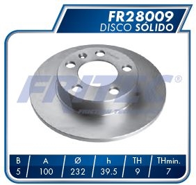 DISCO SOLIDO TRASERO VOLKSWAGEN JETTA CLASICO 2011-2013 JETTA 1996-2015 SEAT IBIZA 2003-2023 VOLKSWAGEN BORA 2010-2010 BEETLE 1998-2011