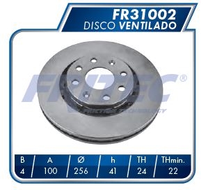 DISCO VENTILADO DELANTERO CHEVROLET AVEO 2004-2018 AVEO 5 2006-2011 SPARK 2013-2015 SPARK EV 2014-2016 OPTRA 2004-2006