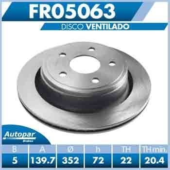 DISCO VENTILADO TRASERO DODGE TRUCK RAM 4000 2017 RAM 1500 2002-2010 RAM 1500 2011-2021 RAM 2500 2001-2008