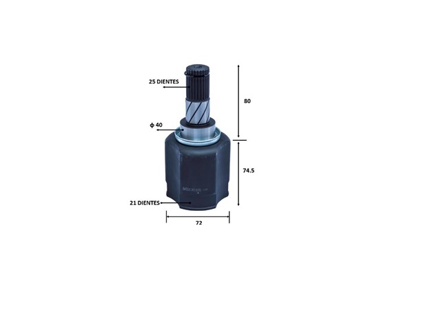 JUNTA HOMOCINETICA NISSAN MARCH 4L 1.6 LTS 2012-2019 LADO CAJA TRANSMISION AUTOMATICA