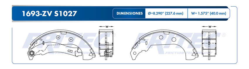 BALATA TAMBOR TRASERA FIAT PALIO ADVENTURE 4L 1.6 LTS 2004-2005 PALIO BASE 4L 1.6 LTS 2004 PALIO BASE 4L 1.6 LTS 2014 PALIO BASE 4L 1.8 LTS 2005 RAM PROMASTER RAPID BASE 4L 1.4 LTS 2017-2020 =S1027