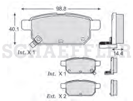 BALATA DISCO TRASERA SUZUKI SWIFT 4L 1.4 LTS 2012-2017 S-CROSS 4L 1.6 LTS 2014-2023 SUZUKI TRUCK VITARA 4L 1.6 LTS 2016-2023