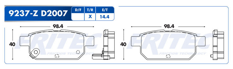 BALATA DISCO TRASERA SUZUKI SWIFT 4L 1.4 LTS 2013-2020