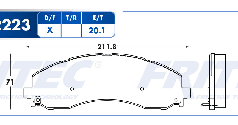 BALATA DISCO DELANTERA DODGE TRUCK RAM 4000 V8 5.7 LTS 2019-2022