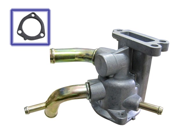 TOMA AGUA NISSAN TSURU III 4L 1.6 LTS 1992-2017 SENTRA B14 4L 1.6 LTS 1996-2000 16 VALVULAS CAJA SIN TERMOSTATO ALUMINIO