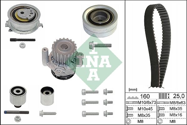 KIT DISTRIBUCION CON BOMBA DE AGUA VOLKSWAGEN VENTO 4L 1.5 LTS 2016-2018 VENTO 4L 1.6 LTS 2014-2015 VOLKSWAGEN TRUCK AMAROK 4L 2.0 LTS 2011-2020 CRAFTER 4L 2.0 LTS 2016-2018 CRAFTER VAN 4L 2.0 LTS 2012-2019 TURBO DIESEL