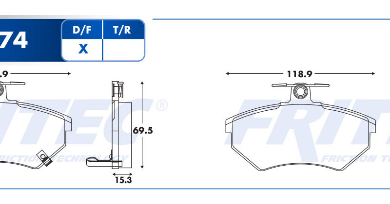 BALATA DISCO DELANTERA CHEVROLET TRUCK TORNADO VAN 4L 1.5 LTS 2022-2023