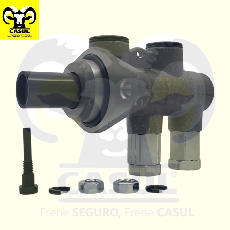 CILINDRO MAESTRO FRENOS CHEVROLET SPARK 4L 1.2 LTS 2011-2017 BEAT 4L 1.2 LTS 2018-2021 SIN ABS CON VALVULAS ALUMINIO DIAMETRO 7/8" 22.23MM CUERDA PRIMARIA M10X1 SECUNDARIA M10X1