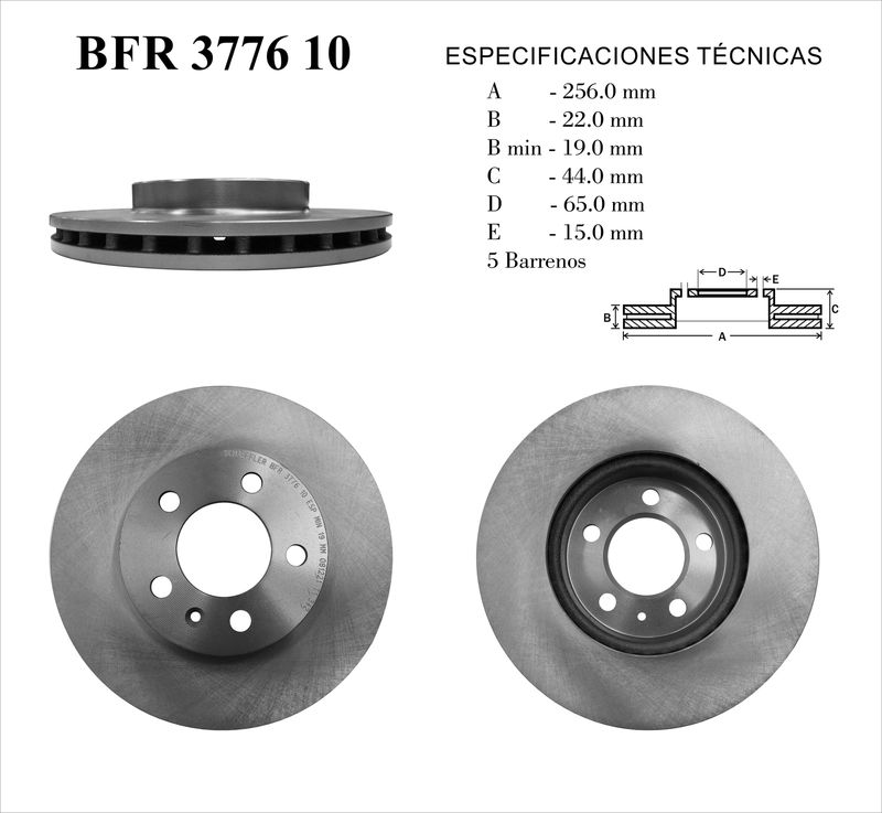 DISCO VENTILADO DELANTERO VOLKSWAGEN VIRTUS 2020-2025