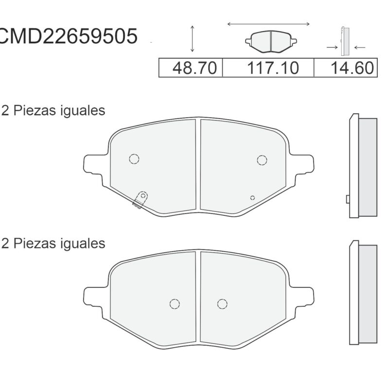 BALATA DISCO TRASERA CHEVROLET TRUCK CAPTIVA 4L 1.5 LTS 2022-2024