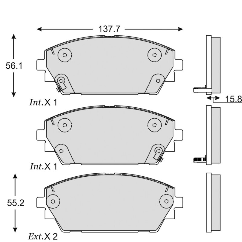 BALATA DISCO DELANTERA MAZDA 3 4L 2.5 LTS 2019-2024 TURBO