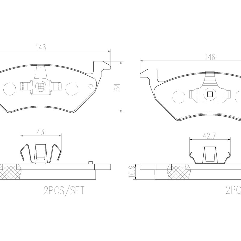 BALATA DISCO CERAMICA DELANTERA VOLKSWAGEN GOL BASE 2017 GOL COMFORTLINE 2012-2013 GOL COMFORTLINE 2017 VOLKSWAGEN TRUCK SAVEIRO BASE 2012-2016 SAVEIRO BASE 2019-2020 SAVEIRO CROSS 2015-2017 VOLKSWAGEN UP CONNECT 2018