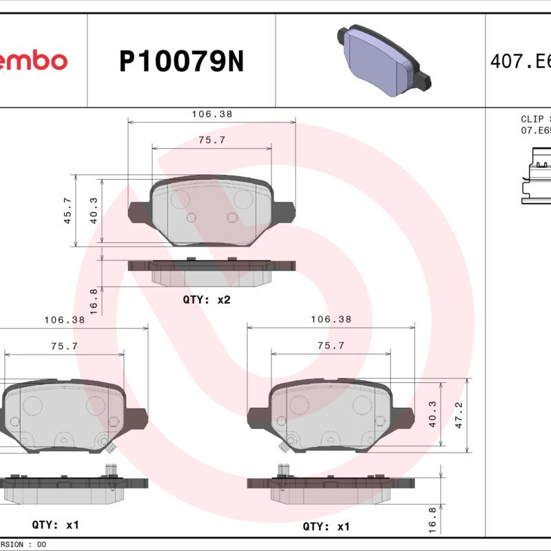 BALATA DISCO CERAMICA TRASERA CHEVROLET TRUCK TRAX LS 2018-2021 TRAX LT 2018-2021 TRAX PREMIER 2018-2020 BUICK TRUCK ENCORE BASE 2018-2020 ENCORE CX 2018-2019 FRENOS TRASEROS DE DISCO