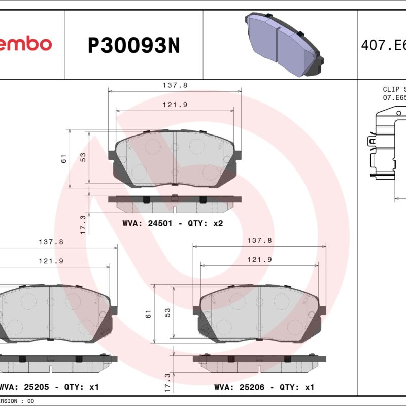 BALATA DISCO CERAMICA DELANTERA KIA TRUCK SELTOS EX 4L 2.0 LTS 2021 SELTOS LX 2021 SELTOS S 2021 SELTOS S TURBO 2021 SELTOS SX TURBO 2021