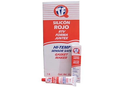 SILICON JUNTA ROJO TUBO 80ML (75G) EXHIBIDOR 10 PIEZAS CAJA 50 PIEZAS