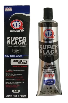 SILICON JUNTA NEGRO TUBO 80ML (75G) EXHIBIDOR 10 PIEZAS CAJA 50 PIEZAS