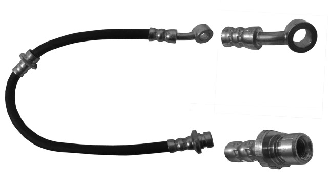 MANGUERA FRENO NISSAN TSURU GSR 2000 4L 1.6 LTS 1993-1996 SENTRA 4L 1.6 LTS 1995-2000 ALTIMA 4L 2.4 LTS 1996-2001 LUCINO GSE 1996-2000 DELANTERA IZQUIERDA USE: NF380490 50.0 CM