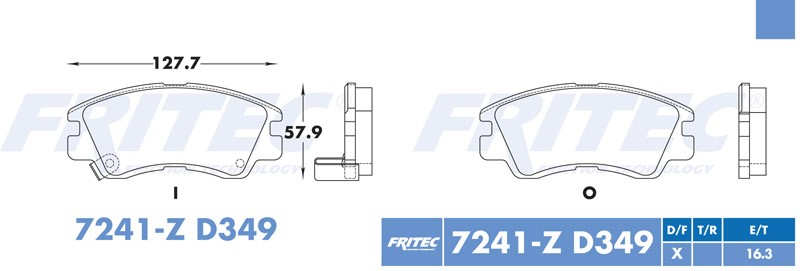 BALATA DISCO DELANTERA DODGE TRUCK RAM 50 1987-1993 MITSUBISHI TRUCK MIGHTY MAX 1987-1996 MONTERO 1988-1991 =D349