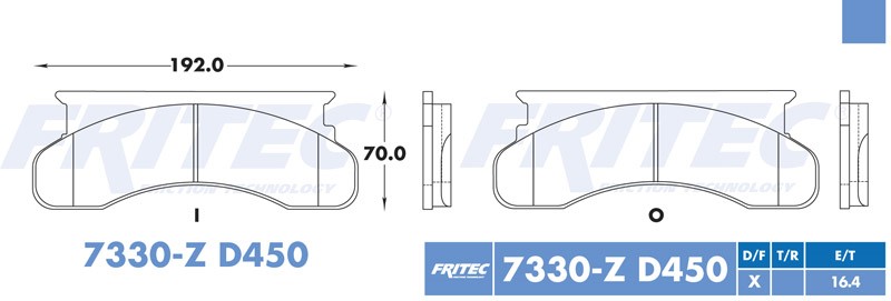 BALATA DISCO DELANTERA FORD TRUCK ECONOLINE E-250 1985-1991 ECONOLINE E-350 1985-1991 F-250 1985-1994 F-350 1980-1994 =D450