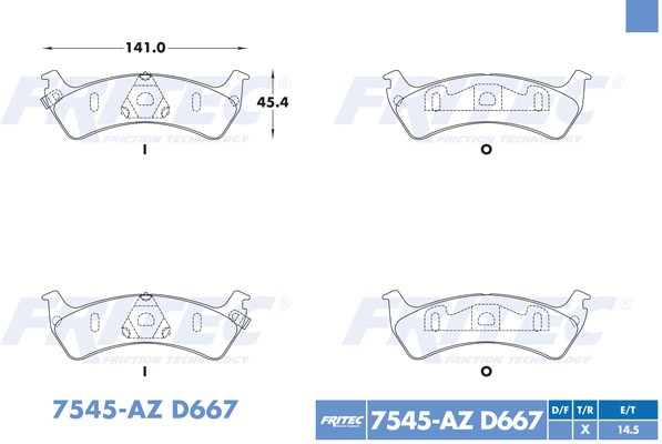 BALATA DISCO TRASERA FORD TRUCK EXPLORER 4X2 1995-2001 EXPLORER SPORT 1998-2001