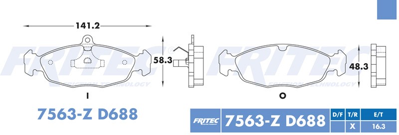 BALATA DISCO DELANTERA CHEVROLET CHEVY SWING 1994-2004 JOY 1994-2004 MONZA 1994-2012 =7563-D688