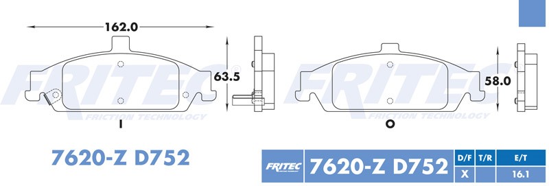 BALATA DISCO DELANTERA PONTIAC GRAND AM 1999-2001 =D752