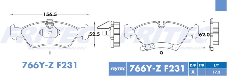 BALATA DISCO DELANTERA CHEVROLET TRUCK MERIVA 2003-2008 =D1189