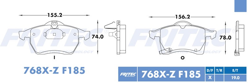 BALATA DISCO DELANTERA CHEVROLET ASTRA 2001-2008 CHEVROLET TRUCK ZAFIRA 2001-2008 =D1516