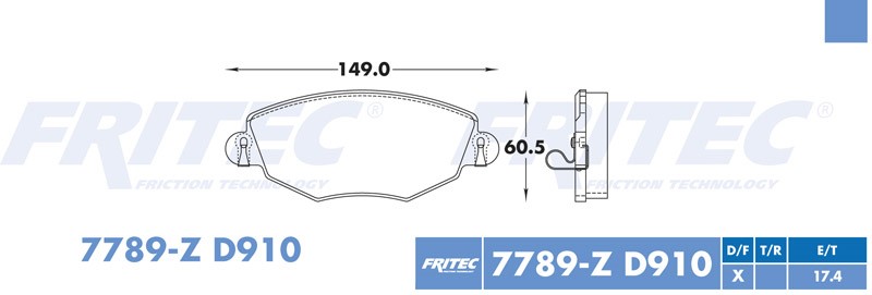 BALATA DISCO DELANTERA FORD MONDEO 2001-2007 JAGUAR X-TYPE 2002-2008 =D910