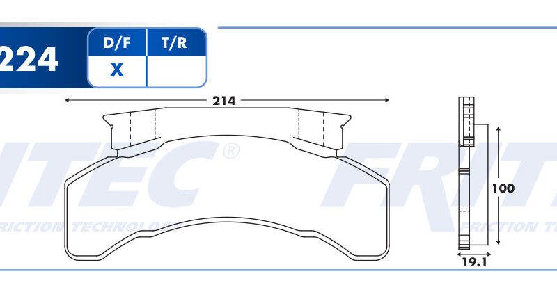 BALATA DISCO DELANTERA TRASERA CHEVROLET TRUCK C65 1989 KODIAC 1997-2001 FORD TRUCK F-600 1989 =D224