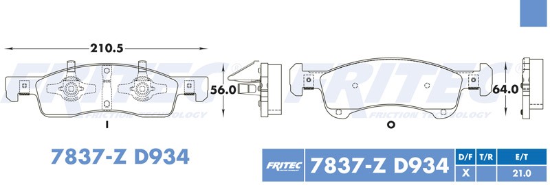 BALATA DISCO DELANTERA FORD TRUCK EXPEDITION 2003-2006 LINCOLN TRUCK NAVIGATOR 2003-2006 =D834