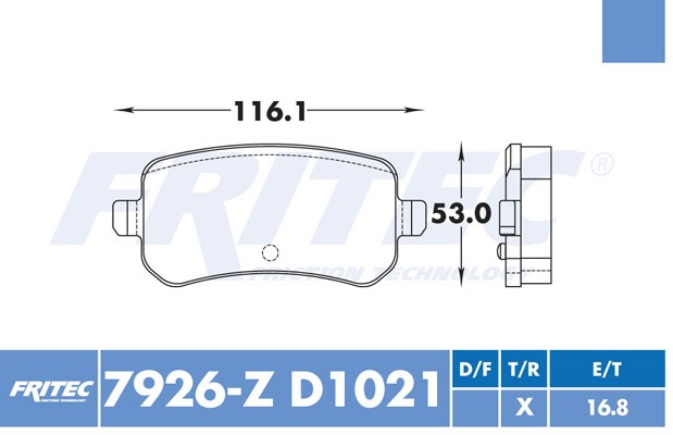 BALATA DISCO TRASERA FORD TRUCK FREESTAR 2004-2007 MERCURY MONTEREY 2004-2007 =D1021