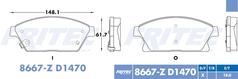 BALATA DISCO DELANTERA CHEVROLET SONIC RS 2014-2016 CRUZE 2010-2015 4 DISCOS BUICK VERANO 2013-2016 ENCORE 2014-2017