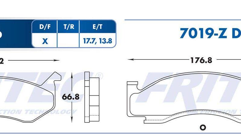 BALATA DISCO DELANTERA CHEVROLET TRUCK MICROBUS 1988-1989 DODGE TRUCK D150 1980-1983 D250 1989 D350 1980-1983 =D86