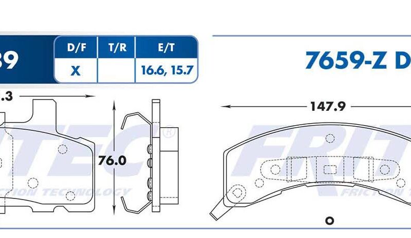 BALATA DISCO DELANTERA DODGE TRUCK RAM 1500 1999 4WD =D789