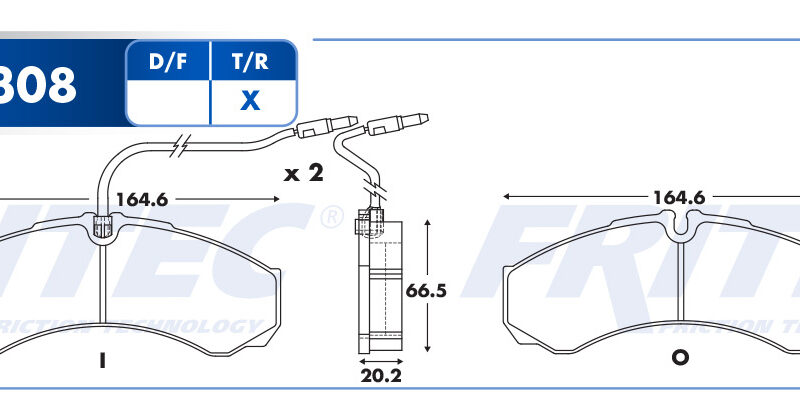 BALATA DISCO TRASERA NISSAN TRUCK CABSTAR 2008-2009 =F308