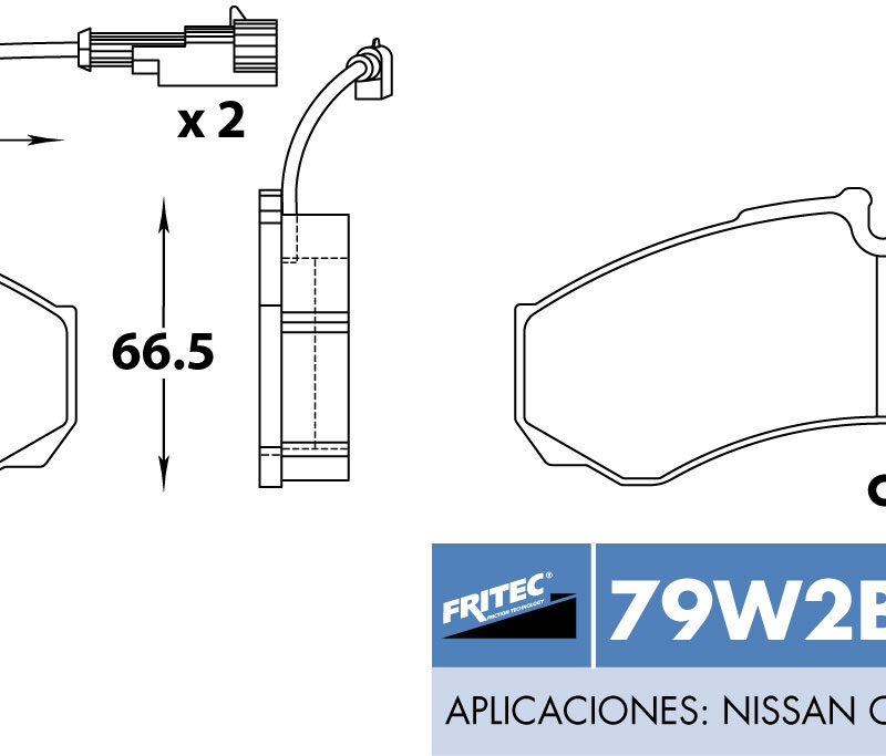 BALATA DISCO TRASERA NISSAN TRUCK CABSTAR 2011-2012 =F308