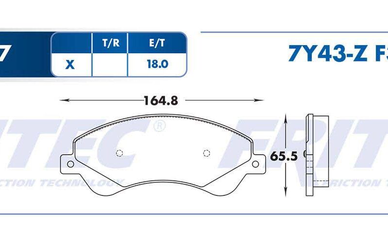 BALATA DISCO DELANTERA FORD TRUCK TRANSIT 2007-2012 =F317