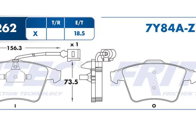 BALATA DISCO DELANTERA VOLKSWAGEN TRUCK EUROVAN 2006-2009 TDI 7H TRANSPORTER 2010-2020