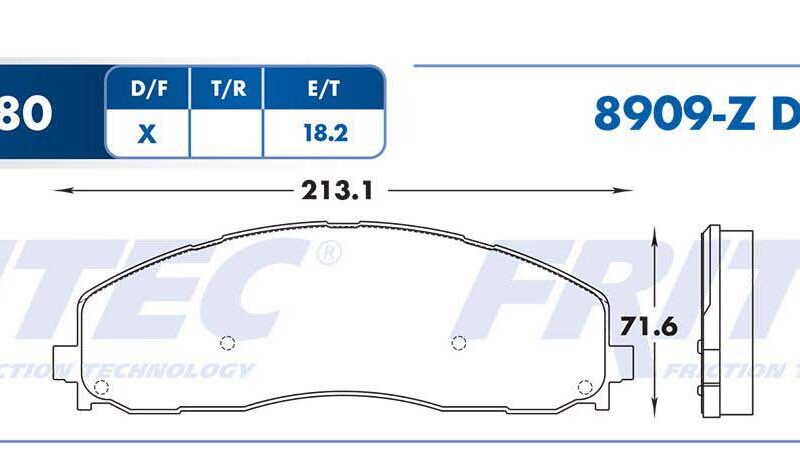BALATA DISCO DELANTERA FORD TRUCK F-350 2013-2017 SUPER DUTY F-450 2013-2016 SUPER DUTY F-250 2013-2016 SUPER DUTY =D1680