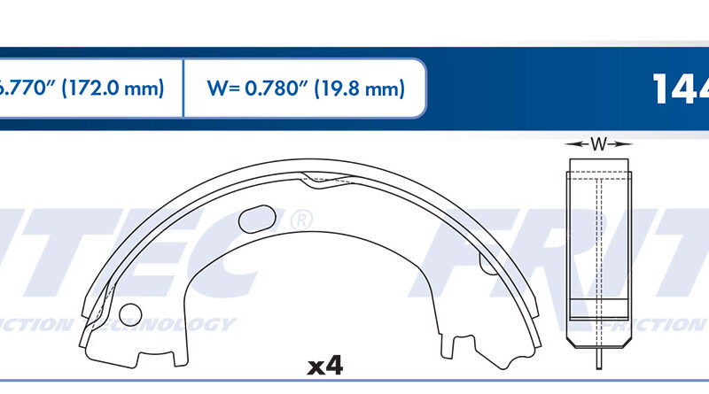 BALATA TAMBOR ESTACIONAMIENTO TRASERA DODGE STRATUS 1995-2006 CHRYSLER 300M 1999-2004 CIRRUS 1995-2000 CONCORDE 1995-1997 =S643