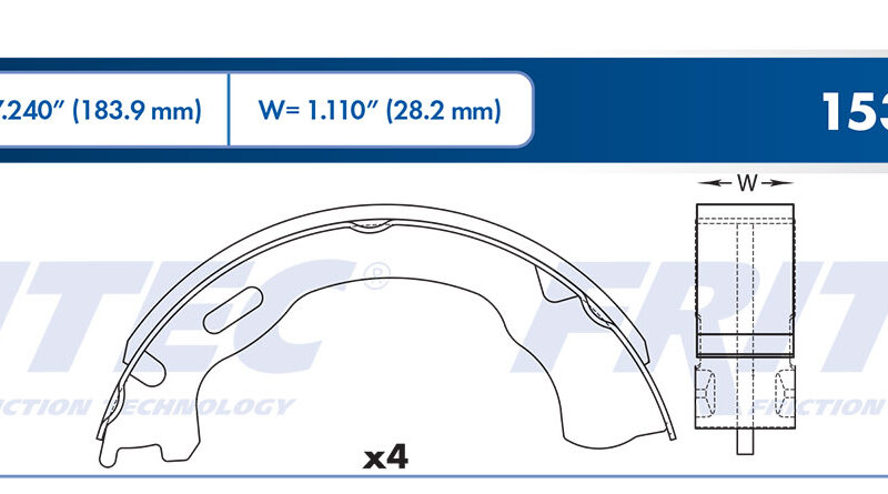 BALATA TAMBOR ESTACIONAMIENTO TRASERA FORD TRUCK EXPLORER 2002-2005 EXPLORER LIMITED 2006-2010 2WD EXPLORER XLT 2007-2010 2WD =S791