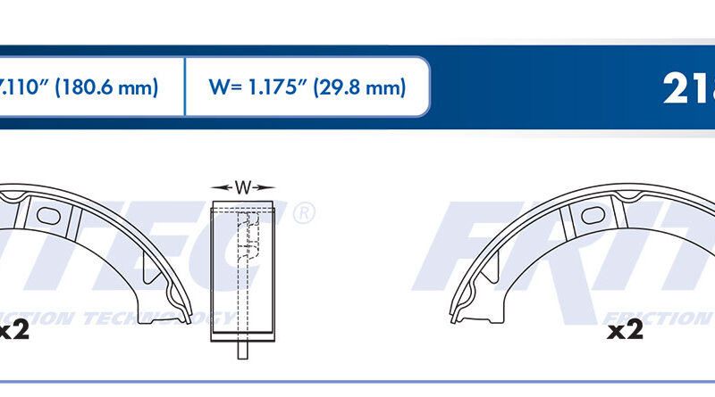BALATA TAMBOR ESTACIONAMIENTO TRASERA CHRYSLER TRUCK GRAND VOYAGER 2000 TOWN & COUNTRY 1997-2000 DODGE TRUCK CARAVAN 1997-2000 =S761