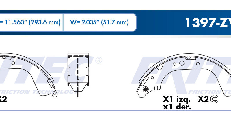 BALATA TAMBOR TRASERA TOYOTA TRUCK TACOMA 1995-2002 4RUNNER 1990-2002 PICK UP 1990-1995 T100 1993-1998 TUNDRA 2000-2006 =S589