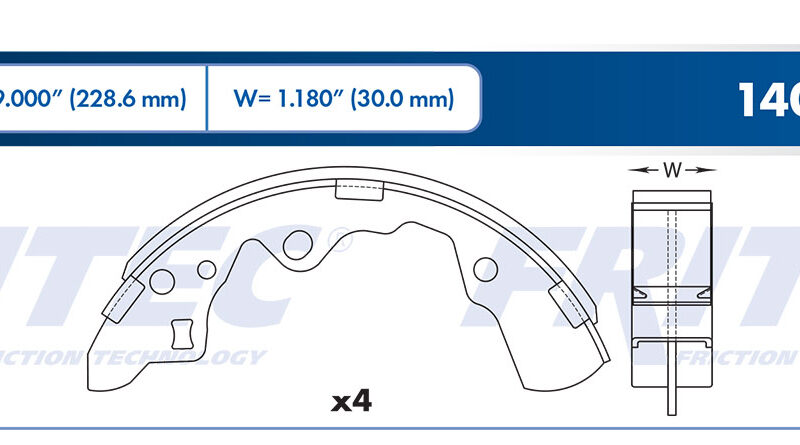 BALATA TAMBOR TRASERA FORD ESCORT 1997-2002 =S721