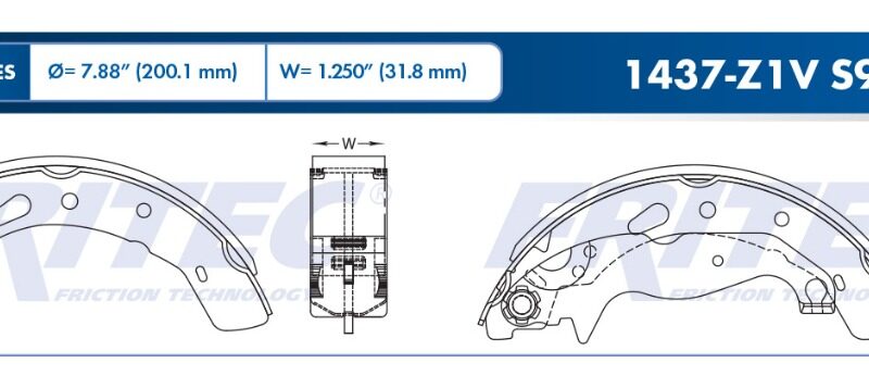 BALATA TAMBOR TRASERA MAZDA 2 2011-2016 =S991