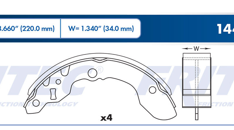 BALATA TAMBOR TRASERA CHEVROLET TRUCK TRACKER 1991-1995 SUZUKI SIDEKICK 1991-1995 =S641