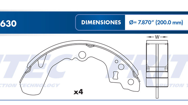 BALATA TAMBOR TRASERA SUZUKI SWIFT 1990-1994 AERIO 2002-2007 GEO METRO 1995-1996 ESTEEM 1995-2002 =S630