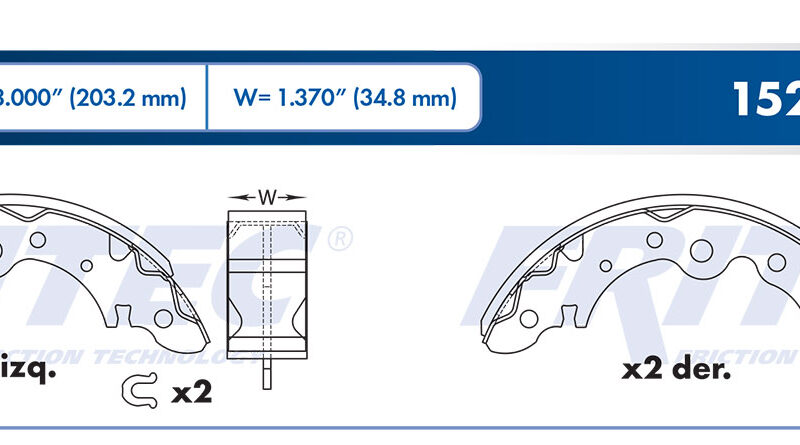 BALATA TAMBOR TRASERA NISSAN SENTRA 2002-2012 =S779