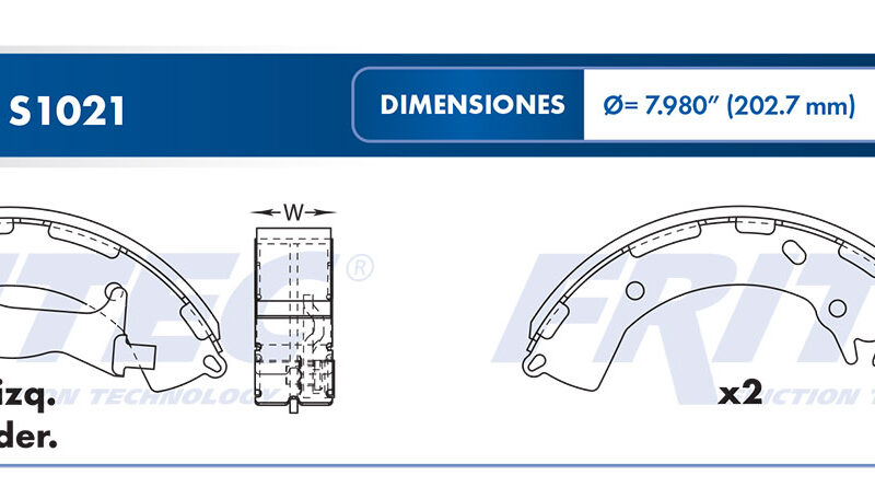 BALATA TAMBOR TRASERA DODGE ATTITUDE GL 2012-2013 ATTITUDE GLS 2012-2013 HYUNDAI GRAND i10 SEDAN 2015 HATCH BACK =S1021